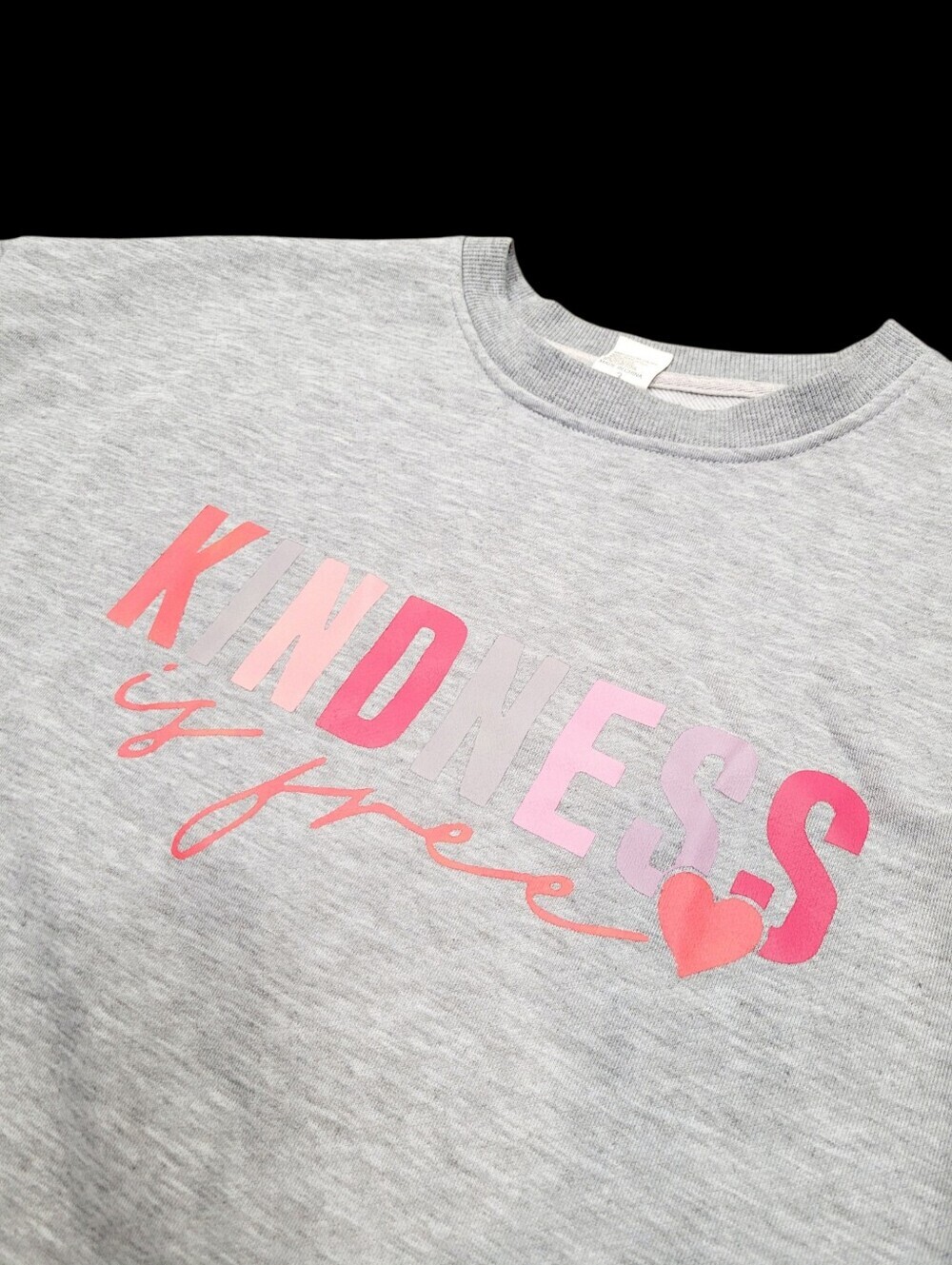 2/$20 Y2K Grey "Kindness Is Free" Sweatshirt Top Size: XL